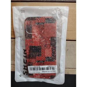 BRAND NEW Shein iPhone 12 / 12 Pro Paisley Red and Black Bandana Phone Case